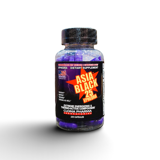 ASIA BLACK FAT BURNER | 100 CAPS | BY CLOMA PHARMA
