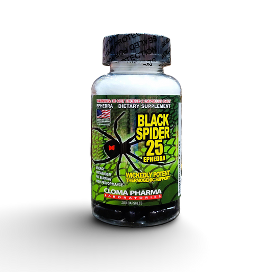 BLACK SPIDER FAT BURNER | 100 CAPS | BY CLOMA PHARMA